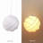 White Fabric Spherical Pendant Light-1722253069