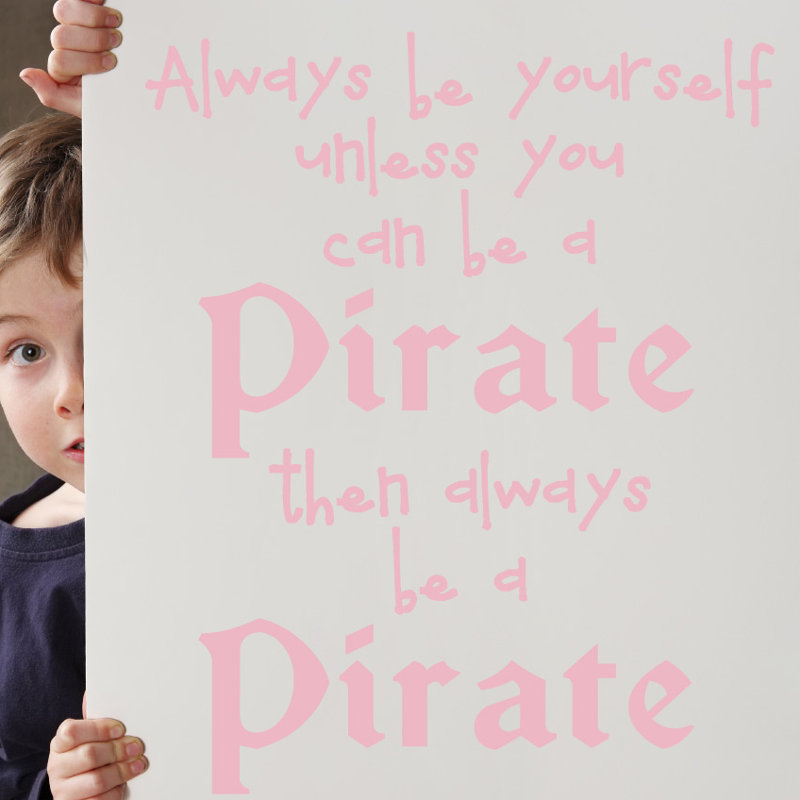 Décalcomanie murale toujours en pirate, H 26 po x l 21 po x P 0,01 po, Rose œillet