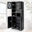 Armoire de salle de bain de 57 po de hauteur, armoire de rangement autoportante avec portes en acrylique et tablettes réglables-643580347