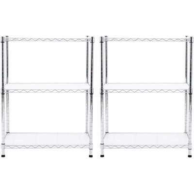 Rona 3-Shelf Shelving Unit With Heavy Duty Adjustable Steel Wire Shelves and Liners By Efine