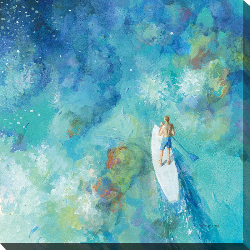 «Paddle Board Exploration II» par Danhui Nai, reproduction, Toile tendue, H 36 po x l 36 po x P 1,5 po
