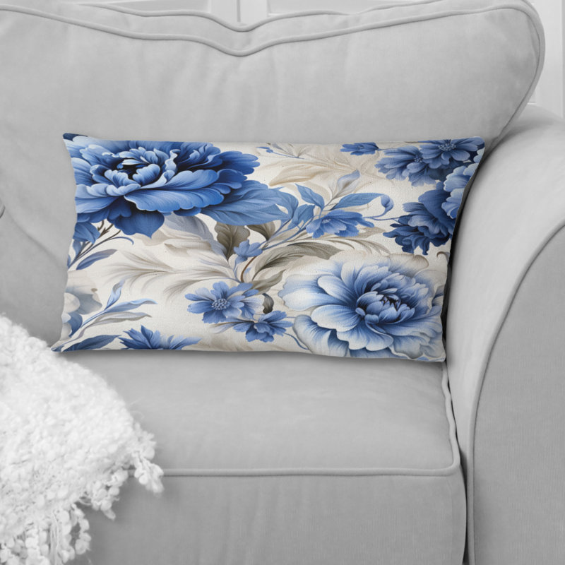 Coussin décoratif en polyester floral
