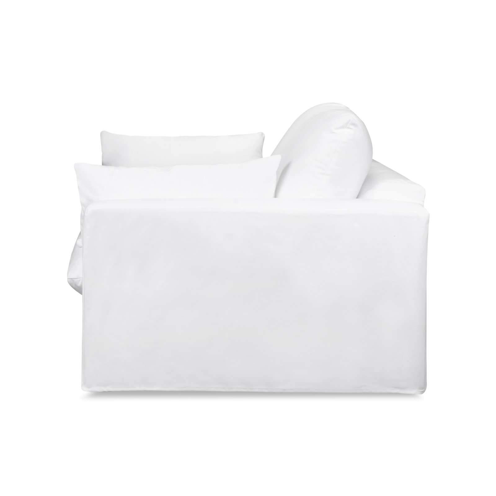 Luna 96'' Sofa, Classic Bleach White Twill