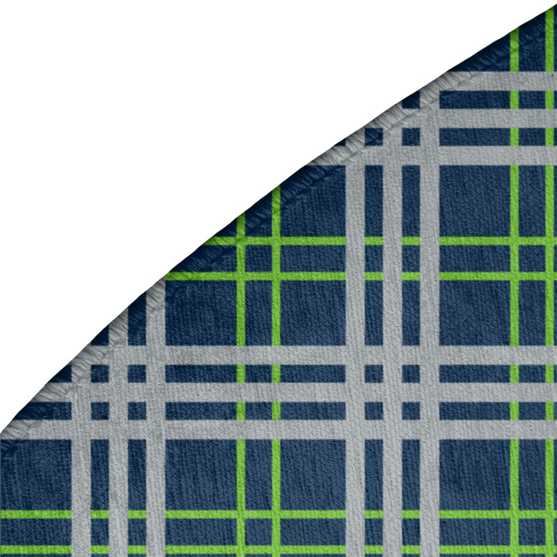 Plaid Indoor Rug, Round 5'