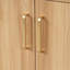 Ensemble de meuble-lavabo 30 po avec lavabo, armoire de salle de bain multifonctionnelle avec portes et tiroir, panneau de fibres à densité moyenne, naturel