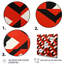 Motif rétro géométrique rouge, blanc et noir - reproduction sur toile-418709798-418709807