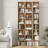 Gracyn 8-Tier Narrow Bookshelf With Adjustable Shelves-2137199425-2116139486