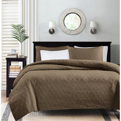 Courtepointe réversible en très grand / très grand lit - Literie invitante avec rembourrage en coton prélavé matelassé pour une nuit douillette et deux taies décoratives transformant votre chambre à coucher en refuge 3 2