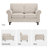 Luelle 61" Rolled Arm Loveseat Chenille Modern Sofa-1960941506