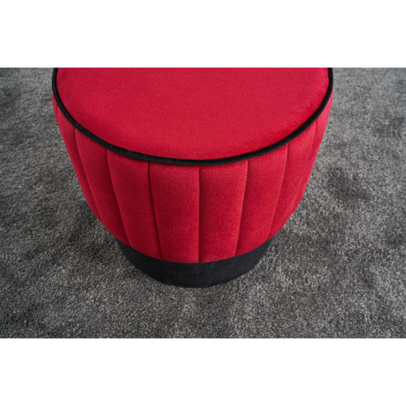 Pouf, Rouge / noir