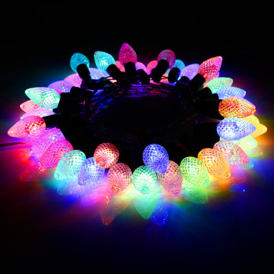 Guirlande 14,76 pi 40 lumières à DEL fraises, USB fourni, éclairage multicolore pour la fête, la célébration, la décoration de mariage