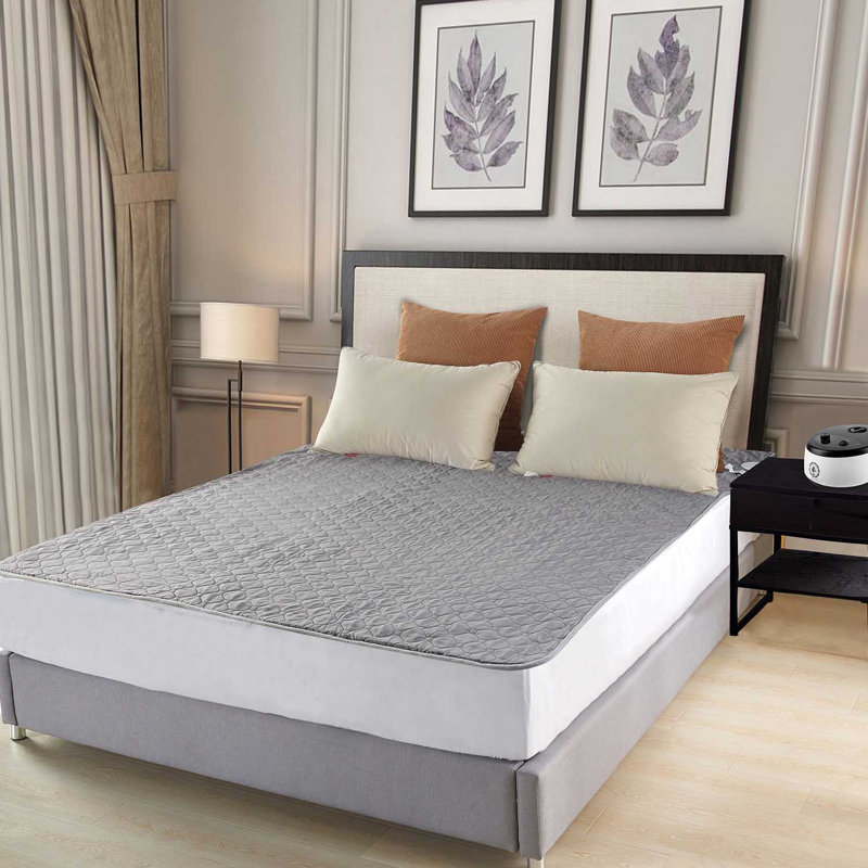 Protège-matelas chauffant de 1,5 po, Gris, Très grand