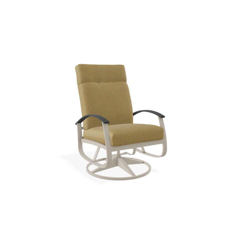 Belle Isle Outdoor Rocker Chair, Canvas Heather Beige Sunbrella® Canvas, Gloss White, Classic Graphite P30