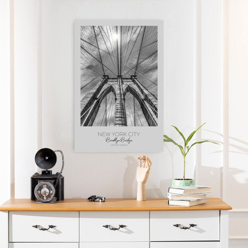 Art contemporain de Brooklyn Bridge, H 24 po x l 16 po