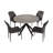 Cappelletti Round Steel Pedestal Dining Table Set-810087412-868054043