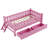 Wood Twin Size Platform Bed With Guardrail And 2 Drawers-2075429898