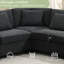 Canapé modulaire en U 6 places, canapé en chenille, avec rangement, compartiments pour accoudoirs et porte-gobelets-121098839