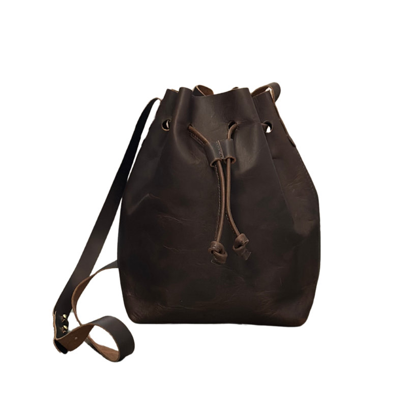 Sac seau Fiona , Brun antique