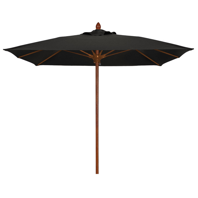 Prestige 72'' Market Umbrella, Teak, Black Sunbrella®