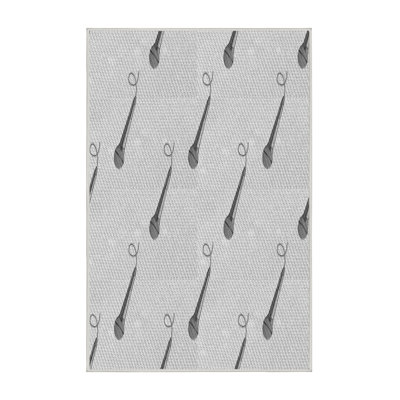 Tapis gris tissé à la machine