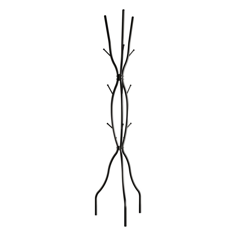 METAL FREESTANDING COAT RACK IN BLACK, Black