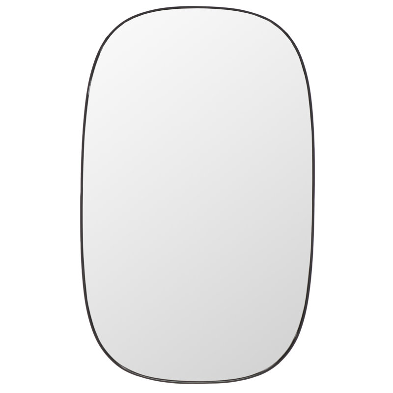 Aulora Metal Oval Mirror, Black