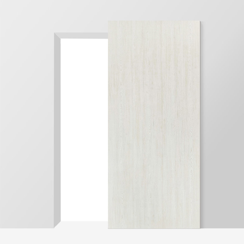 Porte de grange coulissante en composite blanc à noyau creux texturé blanc avec trousse de quincaillerie, 36 po x 88 po