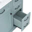 Meuble-lavabo 36 po avec lavabo, lavabo en céramique, 2 tiroirs basculants, charnières de porte à fermeture en douceur, gris-25948786
