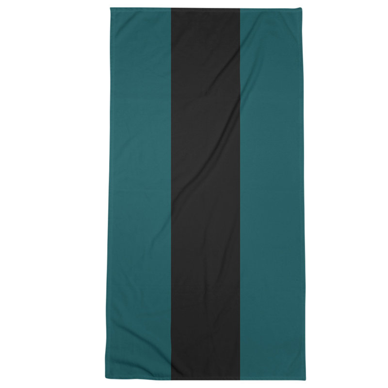 Bath Towel, Sea Green/Black