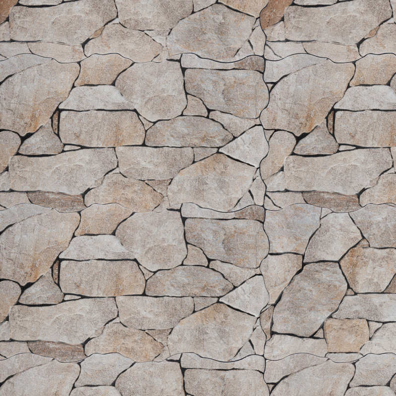 Andorra 10" x 19" Ceramic Stone Look Wall Tile, Marfil