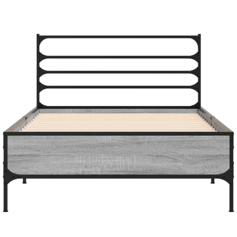 Achillefs Bed, Grey Sonoma, Single (3')