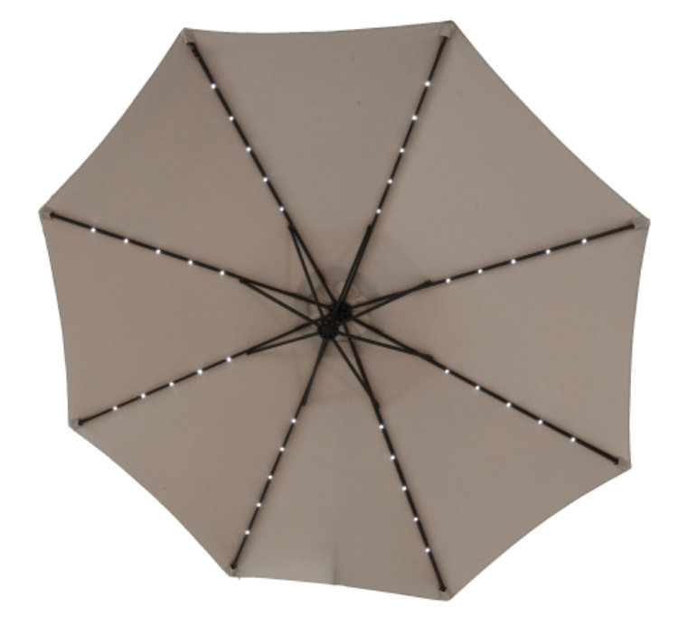 Parasol de marché à DEL 10 pi (kaki), Kaki