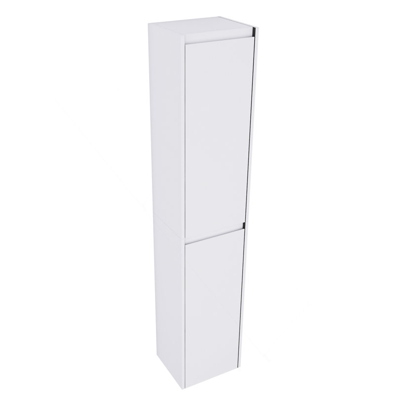 Armoire latérale de salle de bain 12 po, 2 portes à fermeture douce, conception à fixation flottante