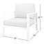Fauteuil club d'extérieur en métal avec coussin Sunbrella Weston-579346464-579346465