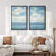 Paysage marin avec Cumulus, toile nautique, duo, nature sauvage, illustrations, décor rustique-101752255-101752257