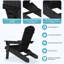 Ensemble de 4 chaises Adirondack noires en PEHD avec porte-gobelet et porte-téléphone (ensemble de 4)-1740091288