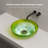 MonBlari 16" Round Resin Bathroom Vessel Sink Fluorescent Green-120971854
