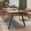Bureau rectangulaire en bois massif brun + noir-1167819367