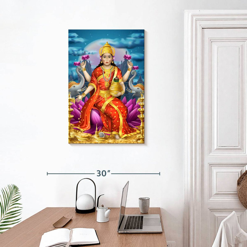 Adella, déesse de la richesse, Lakshmi, H 30 po x l 20 po