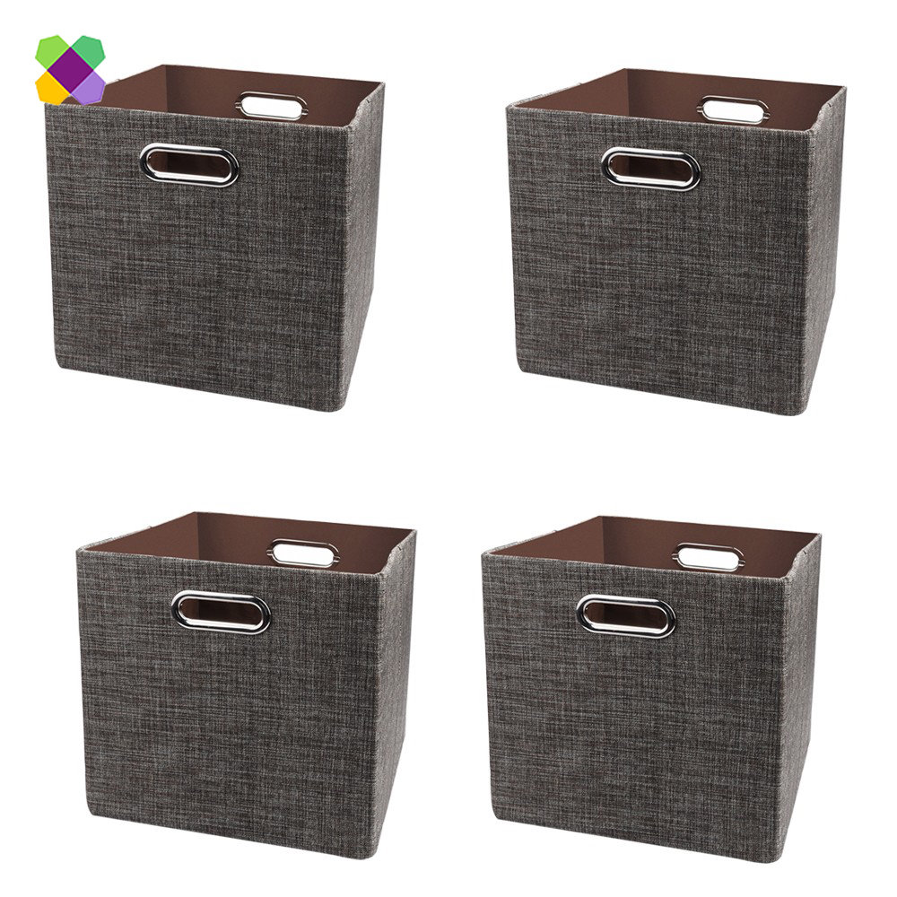 KOVOME Large Storage Cubes (Set of 6). Dual Handle Fabric Storage Bins, Home and Office Cube Storage Bins, Collapsible Cube Baskets, Closet Organizer (Set of