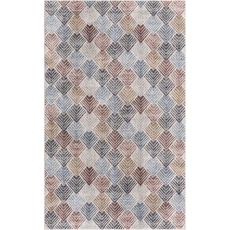 Geometric Indoor Rug, Rectangle 5'3" x 8'