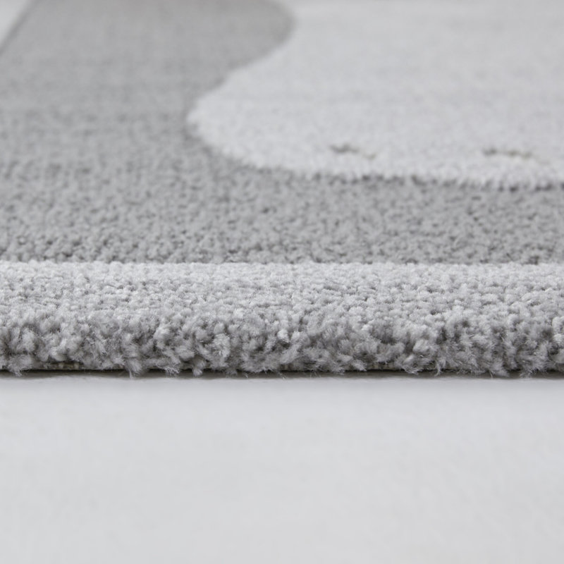 Tapis pour enfants Alena, Rectangle 4 pi 4 po x 6 pi, Gris