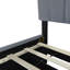 Grand lit plateforme tapissier en velours avec 2 tiroirs et 1 lit gigogne simple TG - gris-124438773