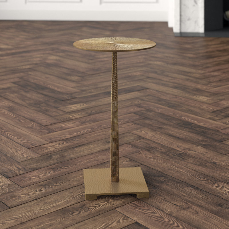 Otelia End Table, Vintage Brass