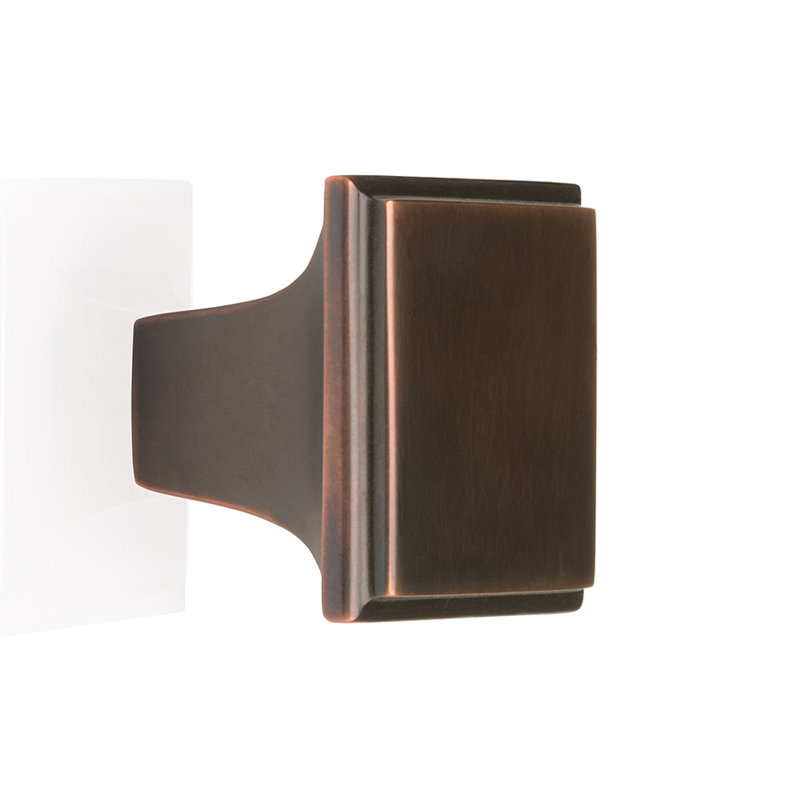 Conwy Square Knob, Brush Nickel, 1.24" L x 0.49" W x 1.17" D