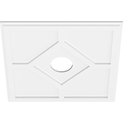 Médaillon de plafond contemporain en PVC de qualité architecturale Embry