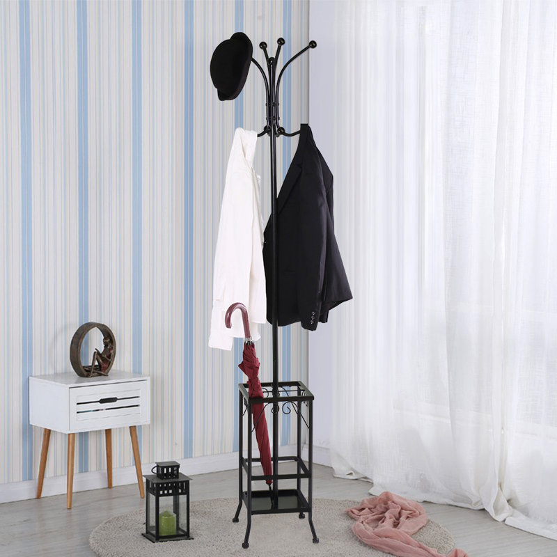 Iron Freestanding 4 - Hook Coat Rack