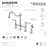 Kingston Brass Wilshire Two-Handle 4-Hole Deck Mount Bridge Kitchen Faucet with Side Sprayer-28237339
