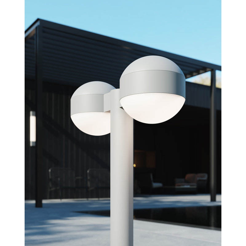 Reals LED Bollard Light, 23.75" H x 5" W x 13.5" D, Textured Bronze