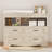Hessle 47.2'' Solid Wood Baby Changing Table With Four Drawers And Open Storage Space